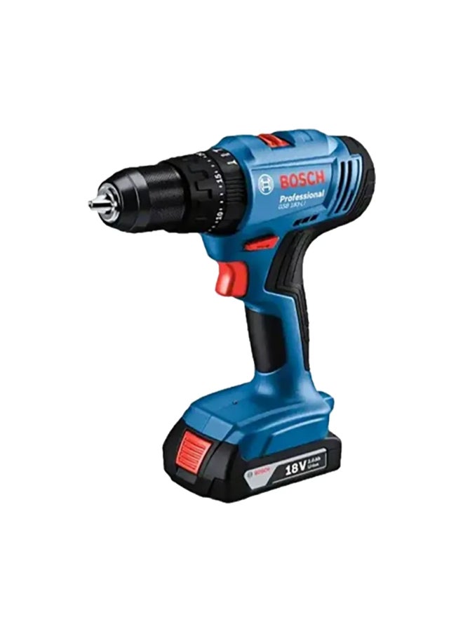 BOSCH 18V Cordless Drill Driver with Accessories Black and Blue 23.6 x 7.4 x 20.7 cm JE0 601 9K9 1L1.B - Image 1